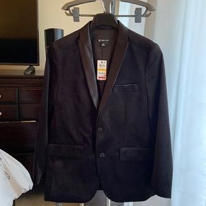 Men’s black velvet blazer
